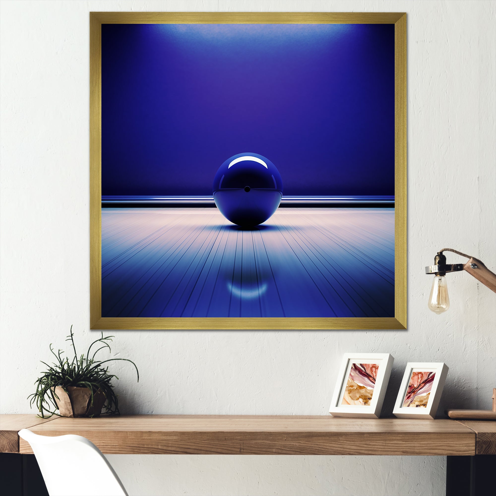 Bowling Indigo Impact - Bowling Canvas Wall Art