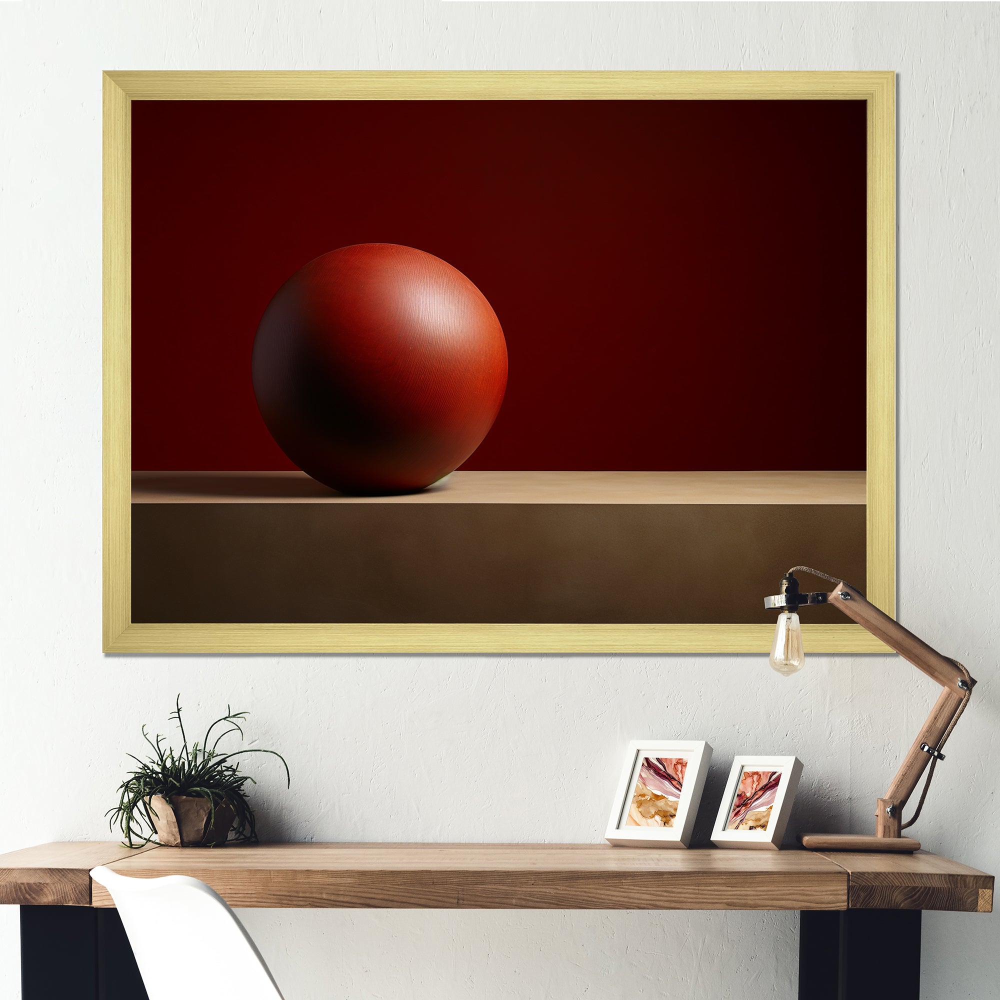 Maroon Momentum Ball - Bowling Canvas Wall Art