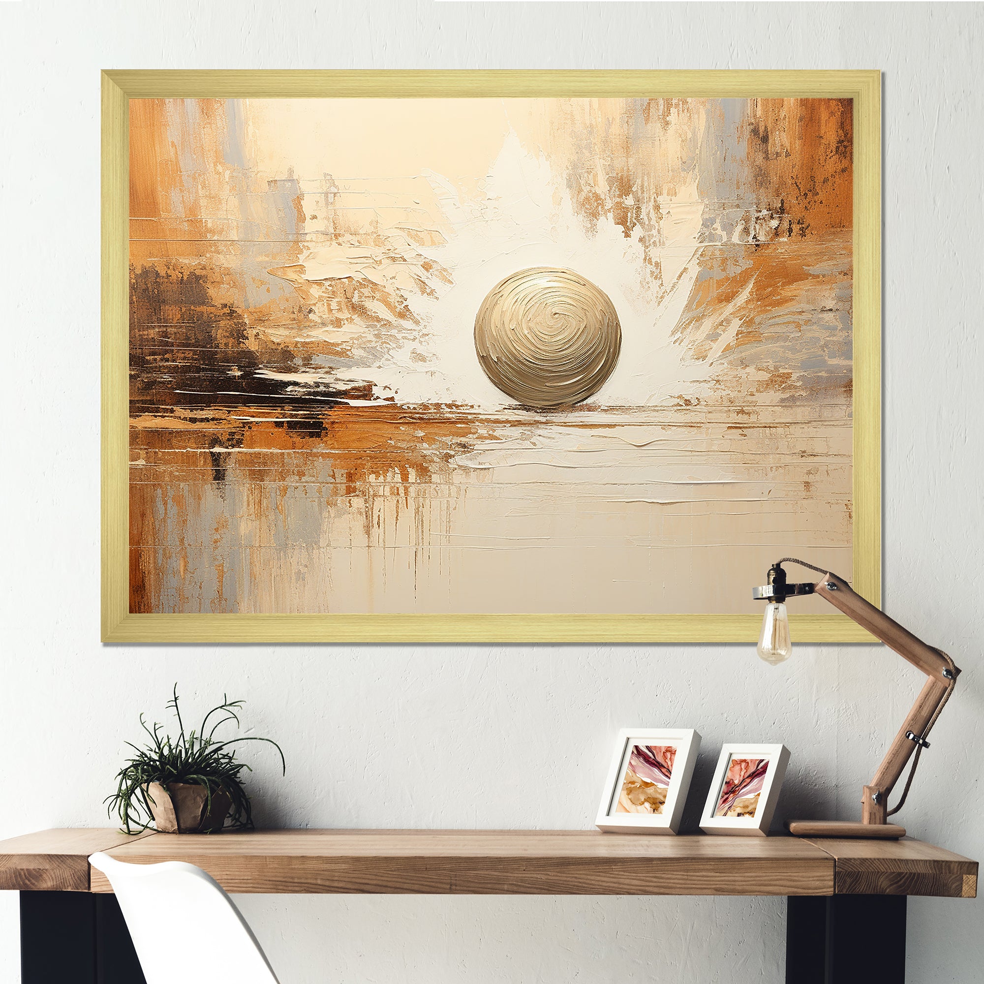 Beige Minimalism Bowling - Bowling Canvas Wall Art