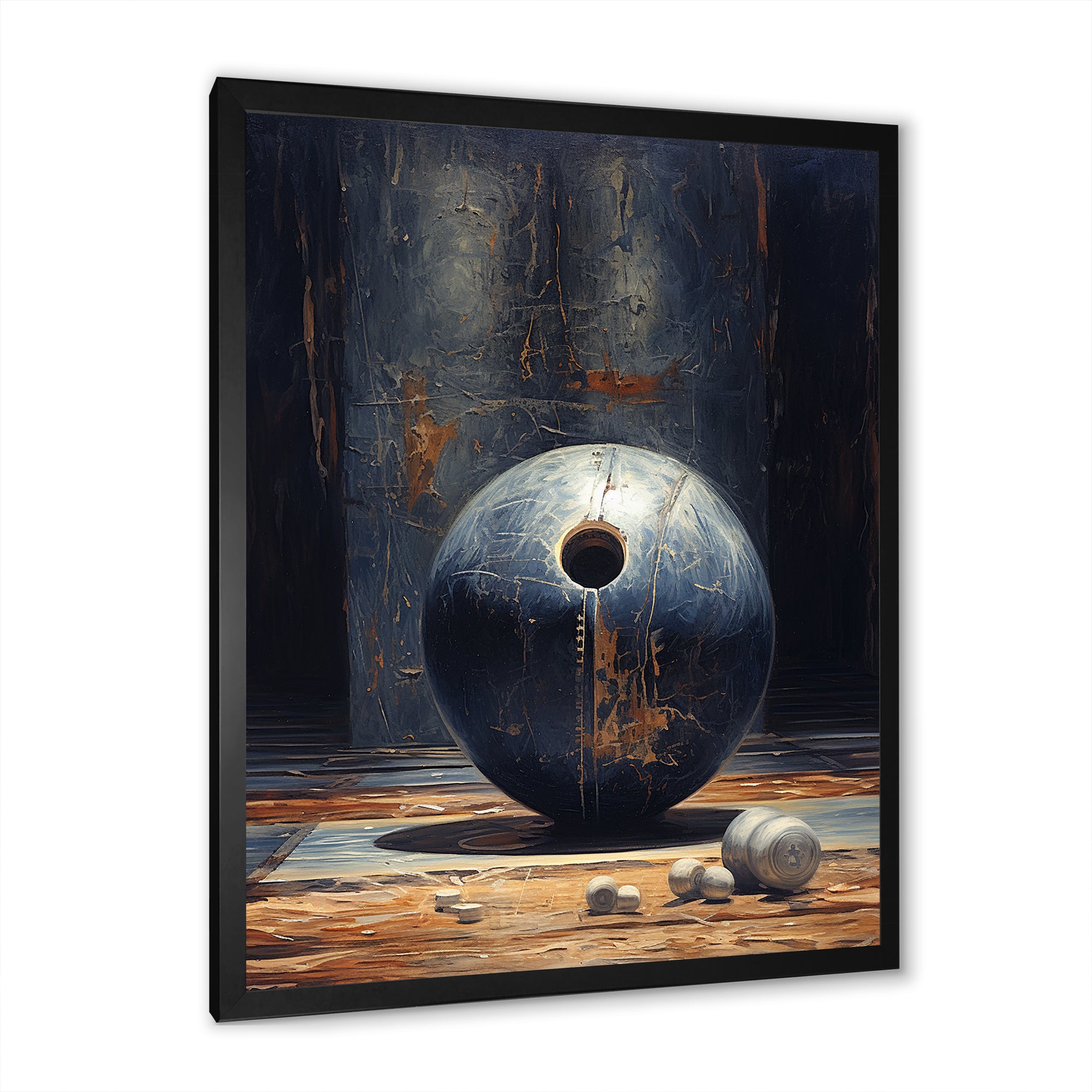 Navy Knockdown - Bowling Canvas Wall Art