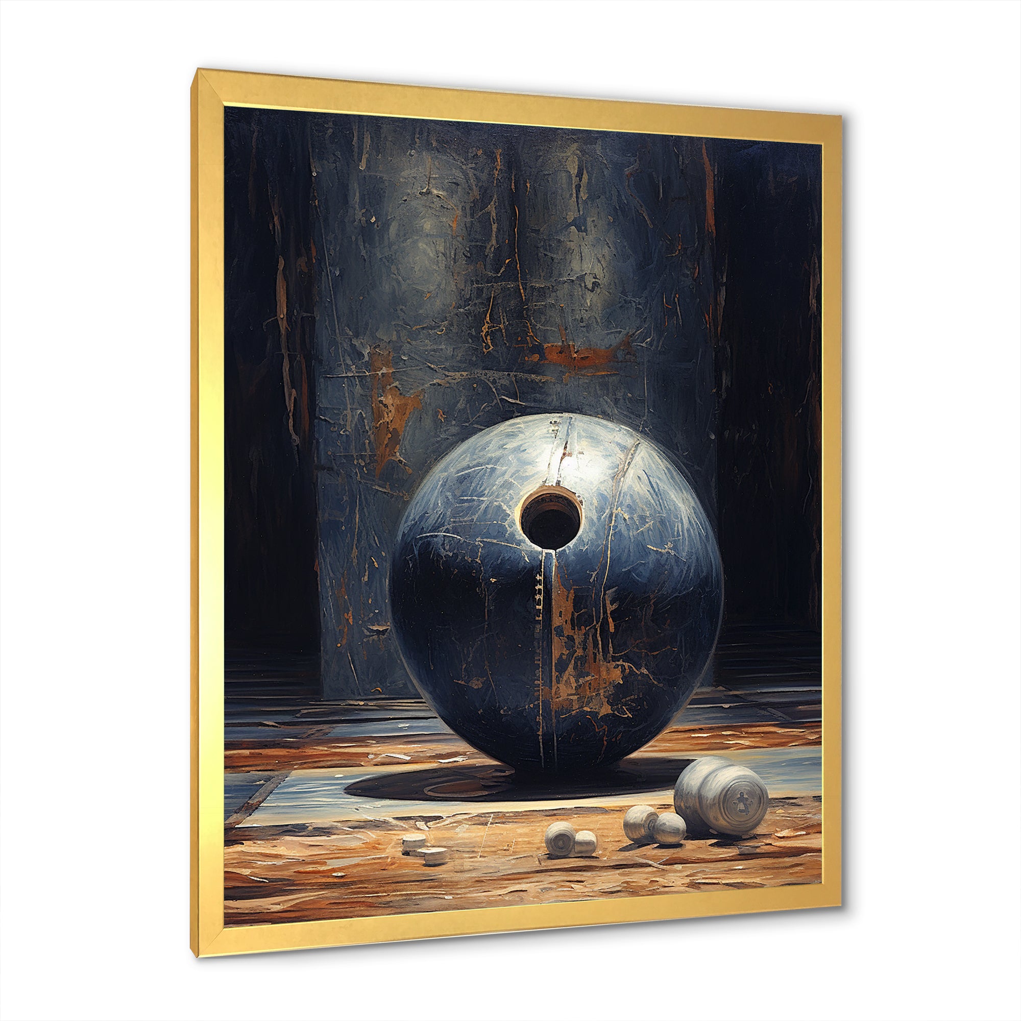 Navy Knockdown - Bowling Canvas Wall Art