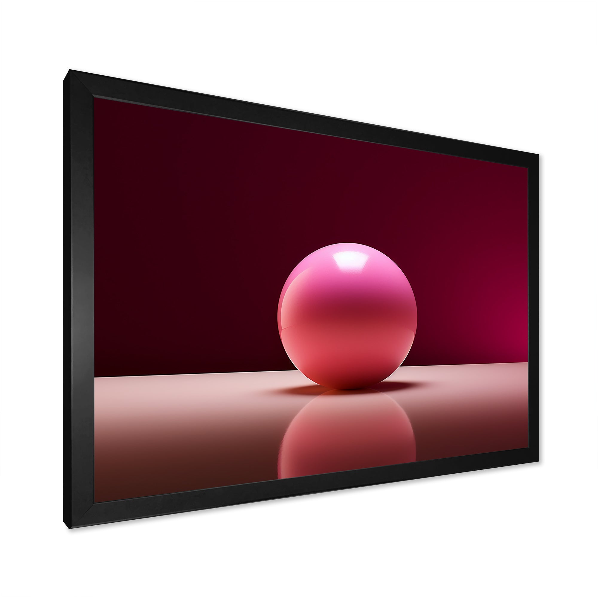 Pink Rose Roll - Bowling Canvas Wall Art