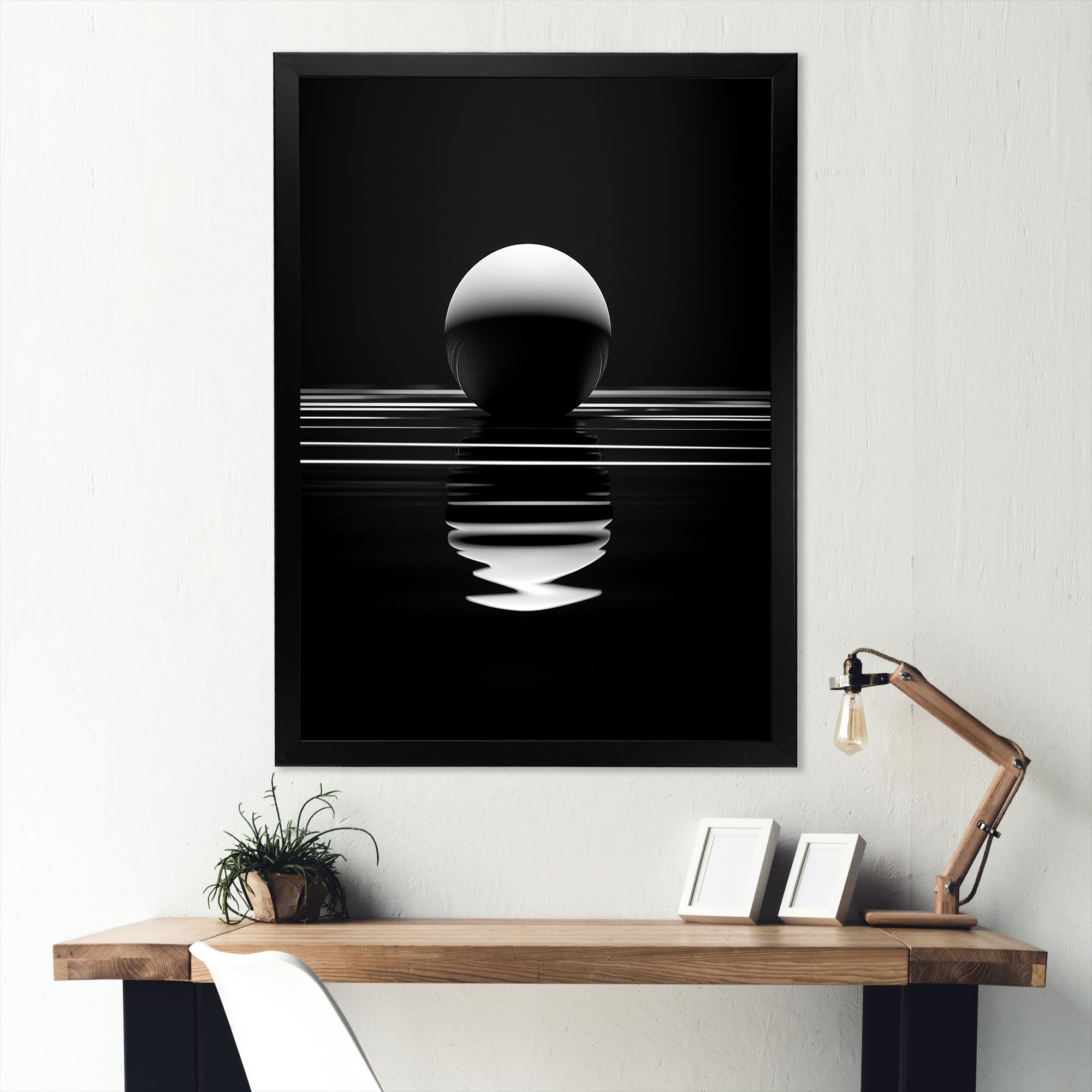 Sapphire Strike Ball Reflection - Bowling Canvas Wall Art