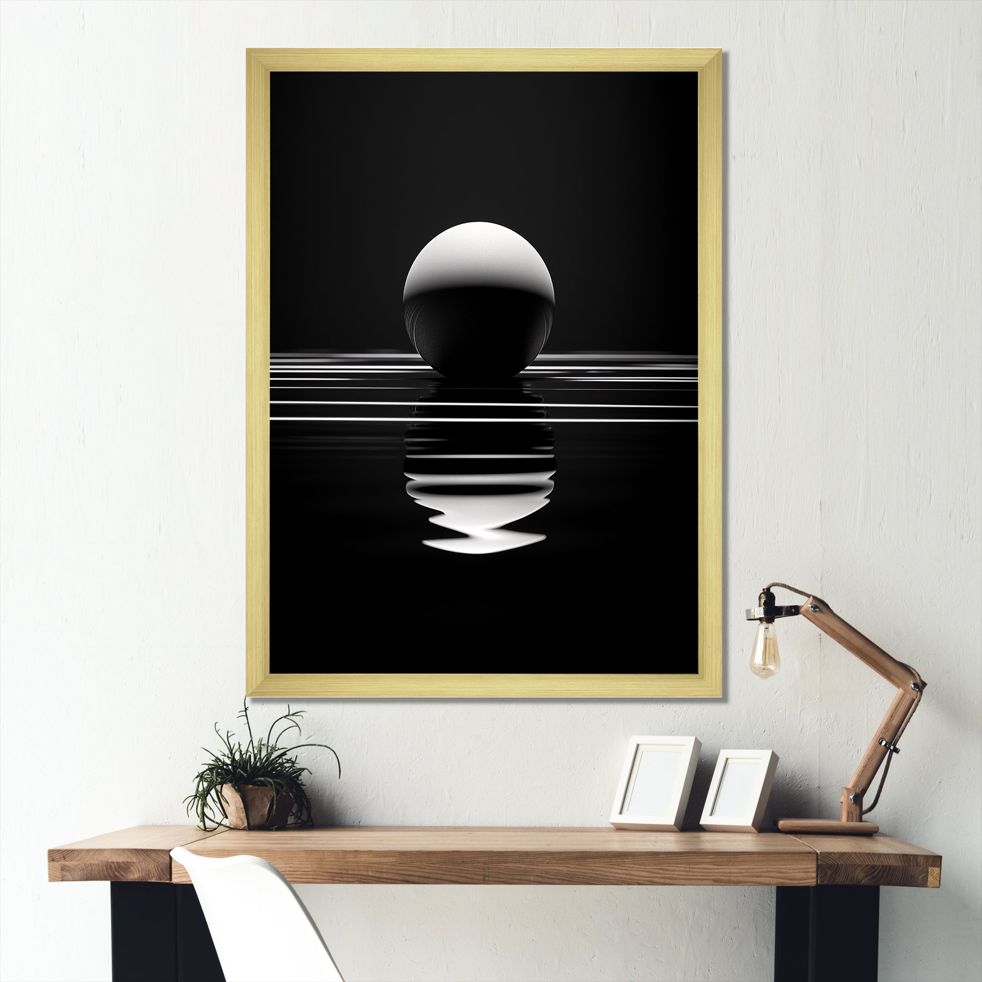 Sapphire Strike Ball Reflection - Bowling Canvas Wall Art