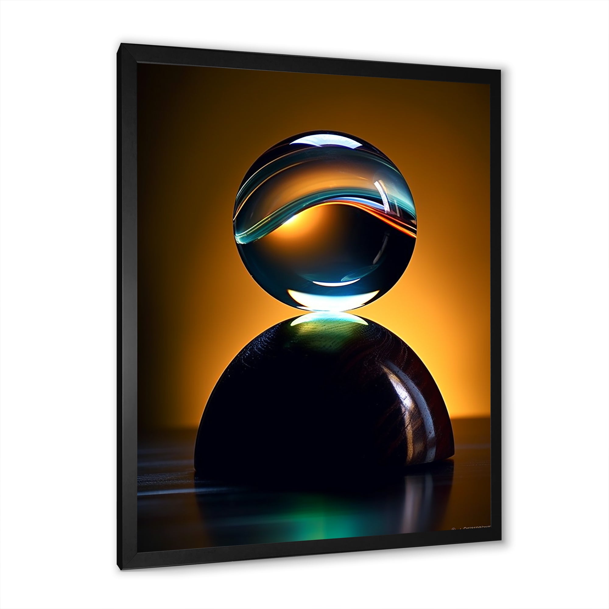 Sapphire Strike Ball Reflection I - Bowling Canvas Wall Art