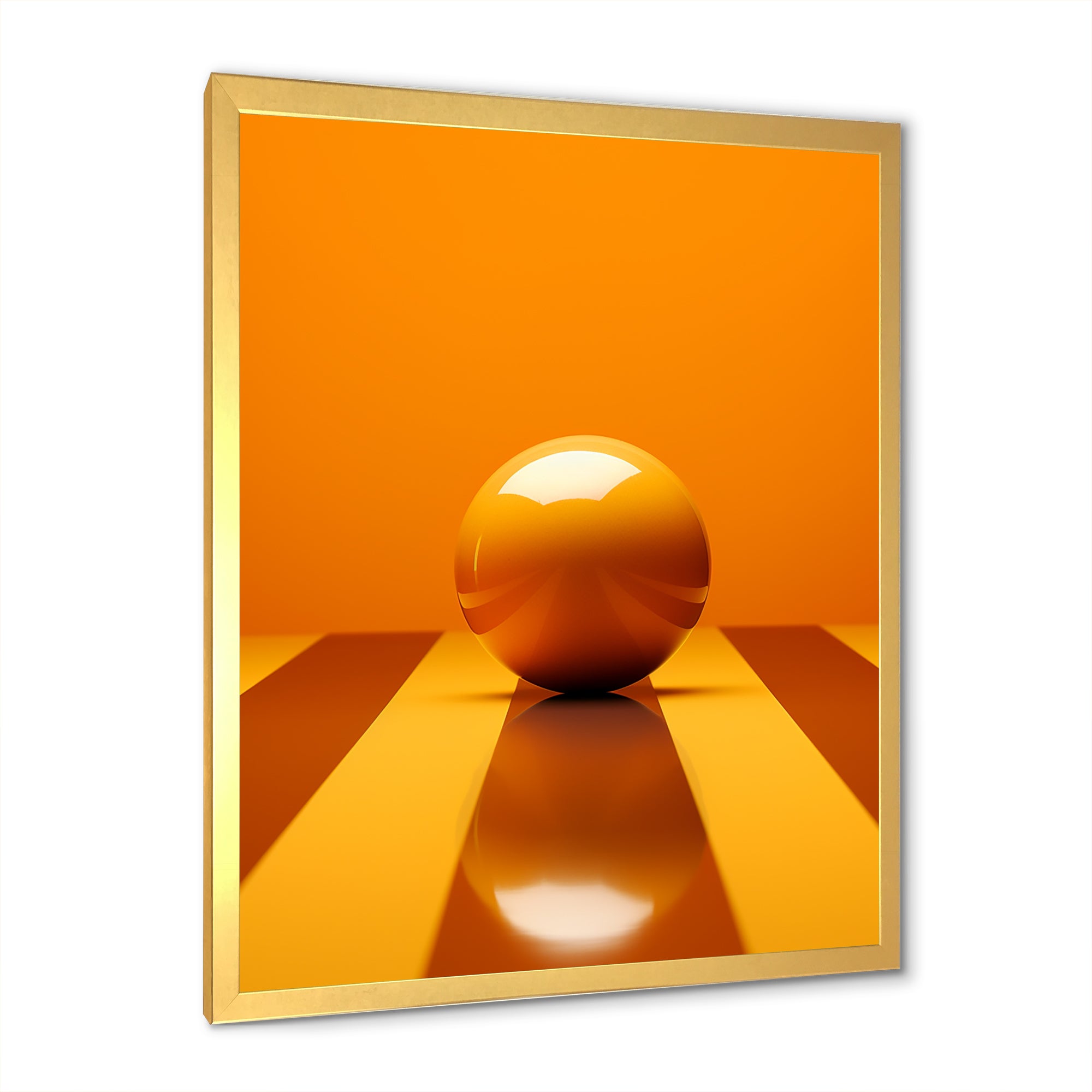 Bowling Tangerine Triumph - Bowling Canvas Wall Art