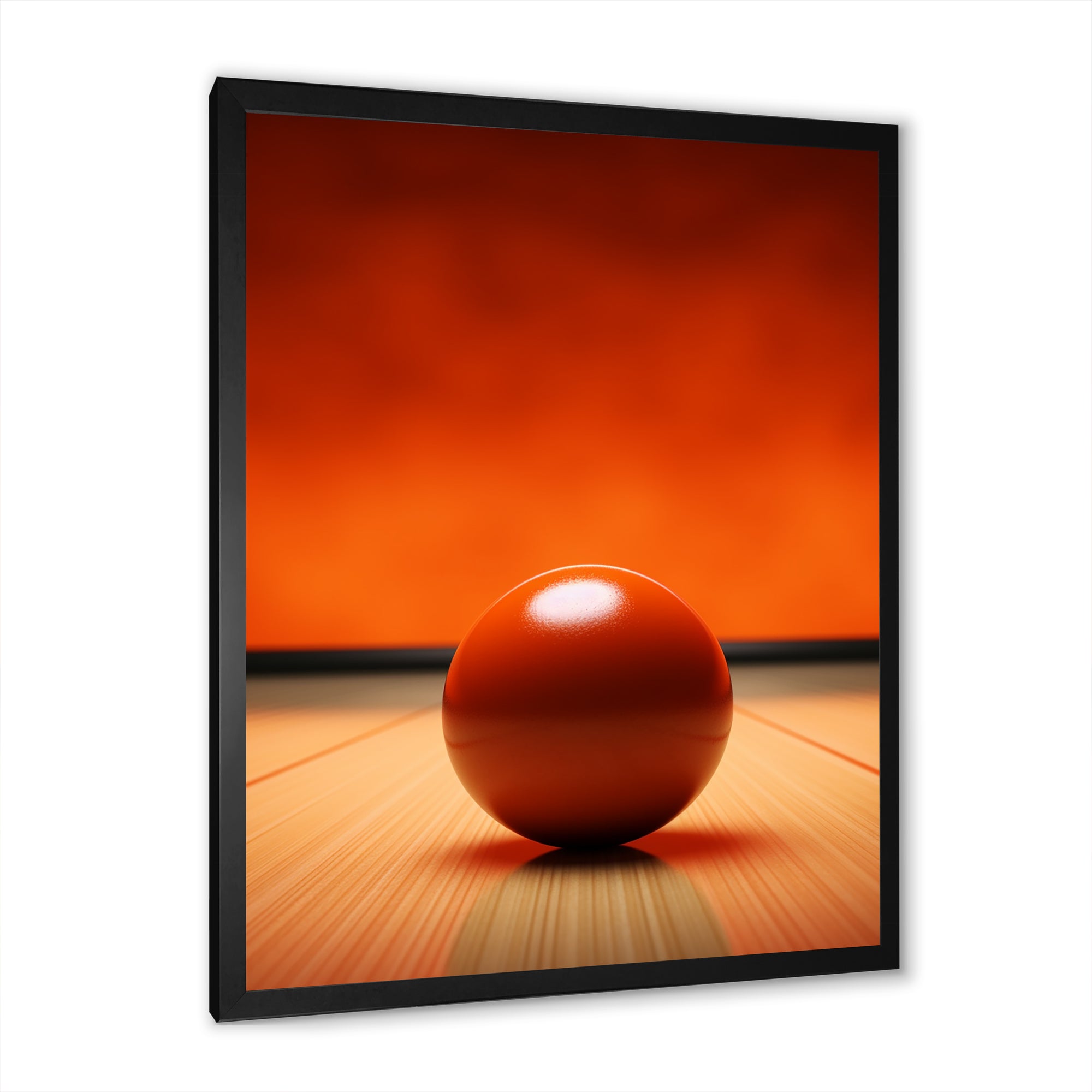 Bowling Tangerine Triumph I - Bowling Canvas Wall Art