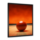 Bowling Tangerine Triumph I - Bowling Canvas Wall Art