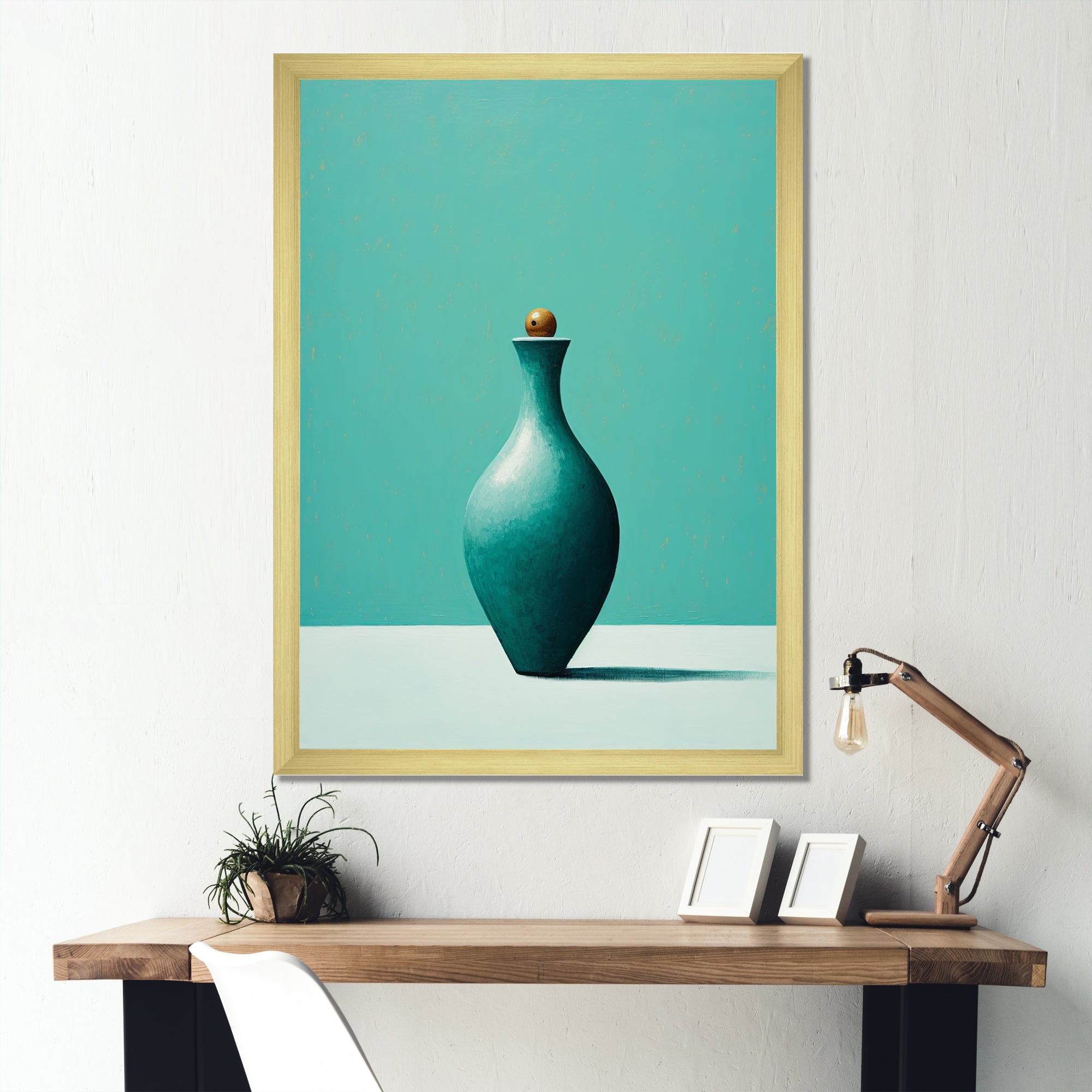 Turquoise Tenpin - Bowling Canvas Wall Art