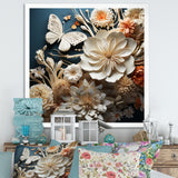 Textured Layers Mixed Media Dance - Butterfly Canvas Wall Art