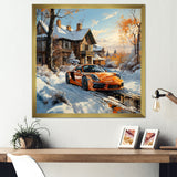 Exotic Car Charm In Winter - Car Exotic Canvas Wall Art