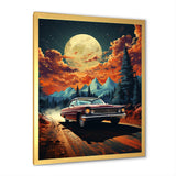 Vintage Car In Cosmic Art - Car Vintage Canvas Wall Art