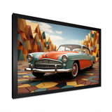 Cubist Interpretation Of A Vintage Car - Car Vintage Canvas Wall Art