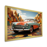 Cubist Interpretation Of A Vintage Car - Car Vintage Canvas Wall Art