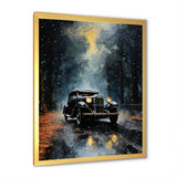 1930s American Vintage Car At Noir - Car Vintage Canvas Wall Art