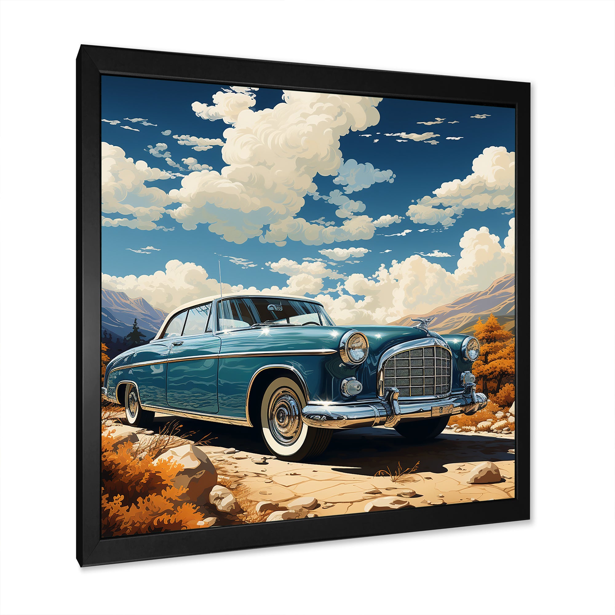 A Surrealism Vintage Car - Car Vintage Canvas Wall Art
