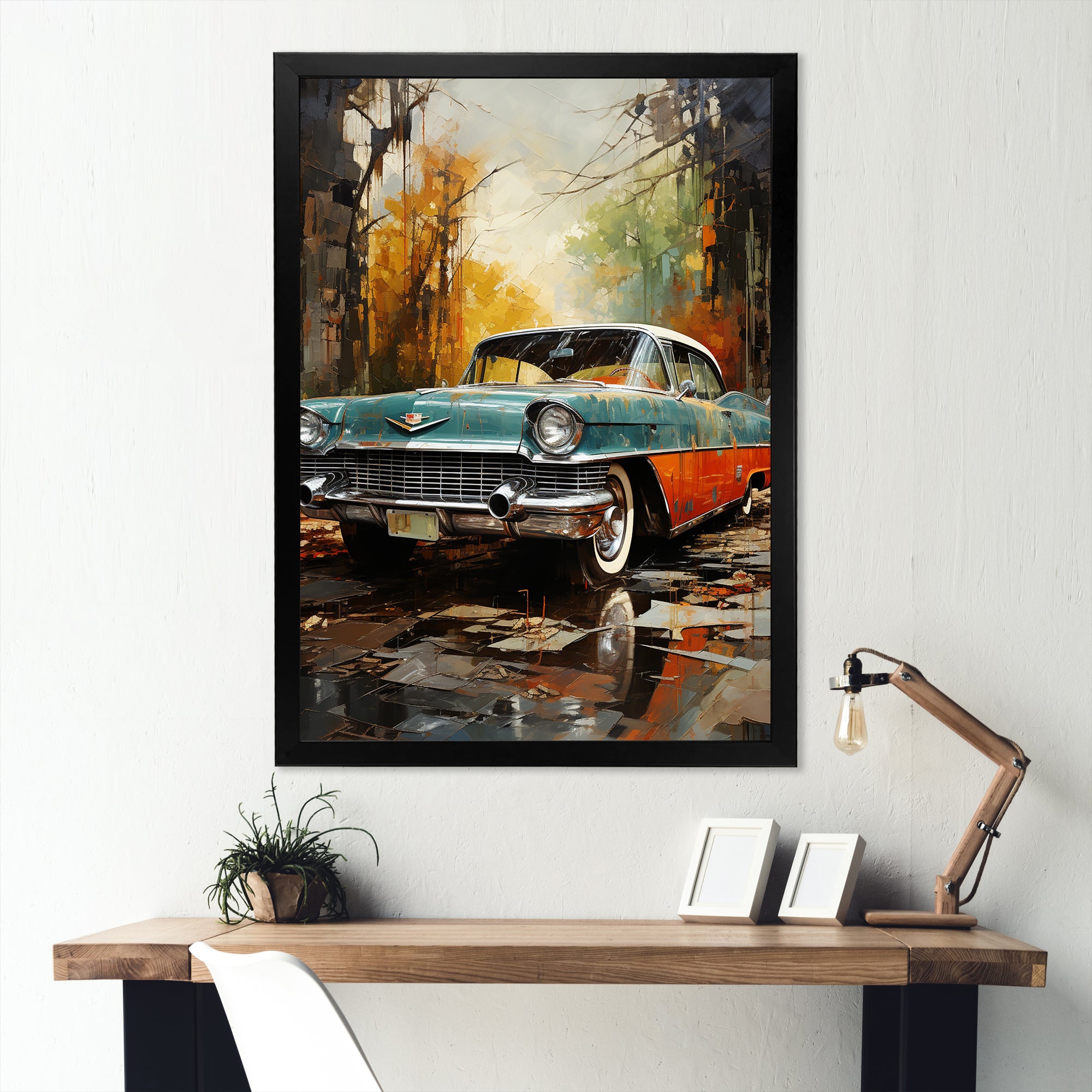 A Symbolism Vintage Car - Car Vintage Canvas Wall Art