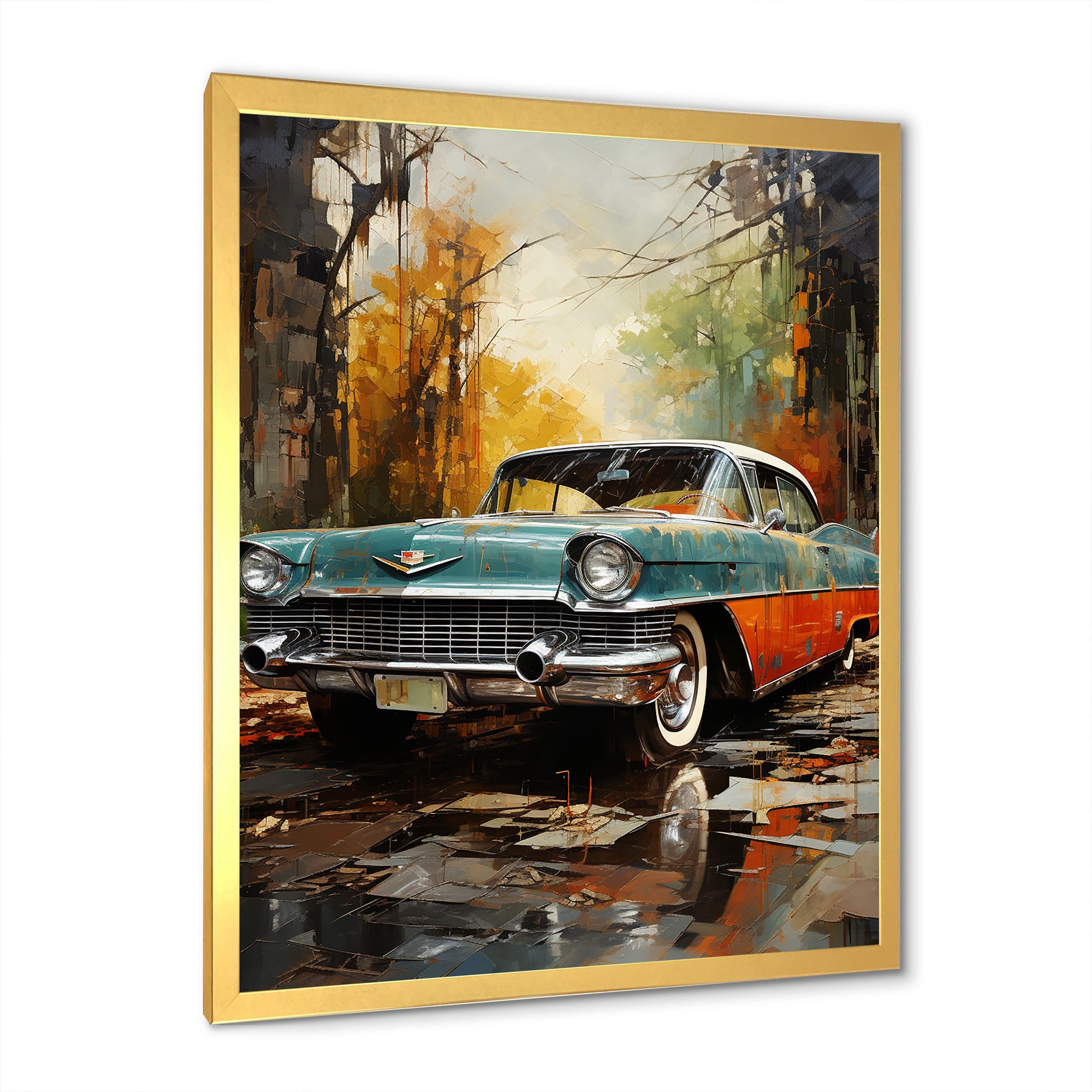 A Symbolism Vintage Car - Car Vintage Canvas Wall Art
