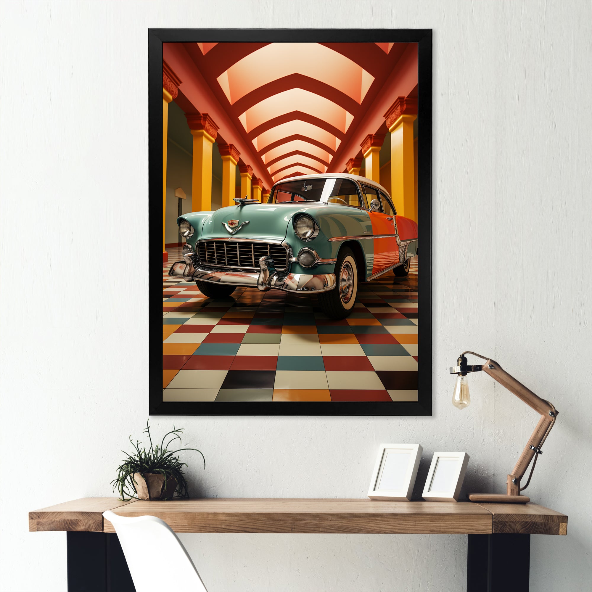 Pimp My Ride Retro Car - Car Vintage Canvas Wall Art