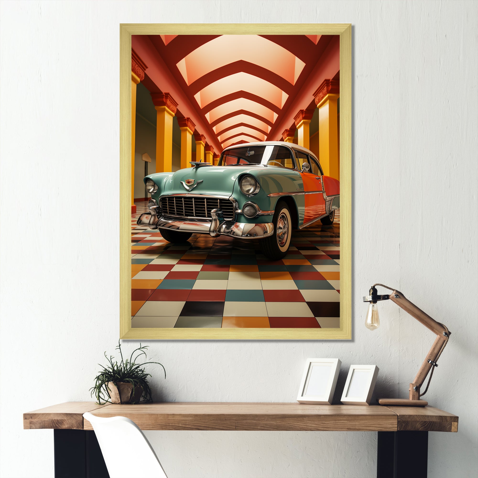 Pimp My Ride Retro Car - Car Vintage Canvas Wall Art