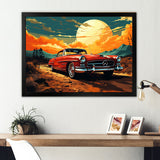 Vintage European Car In Nevada - Car Vintage Canvas Wall Art