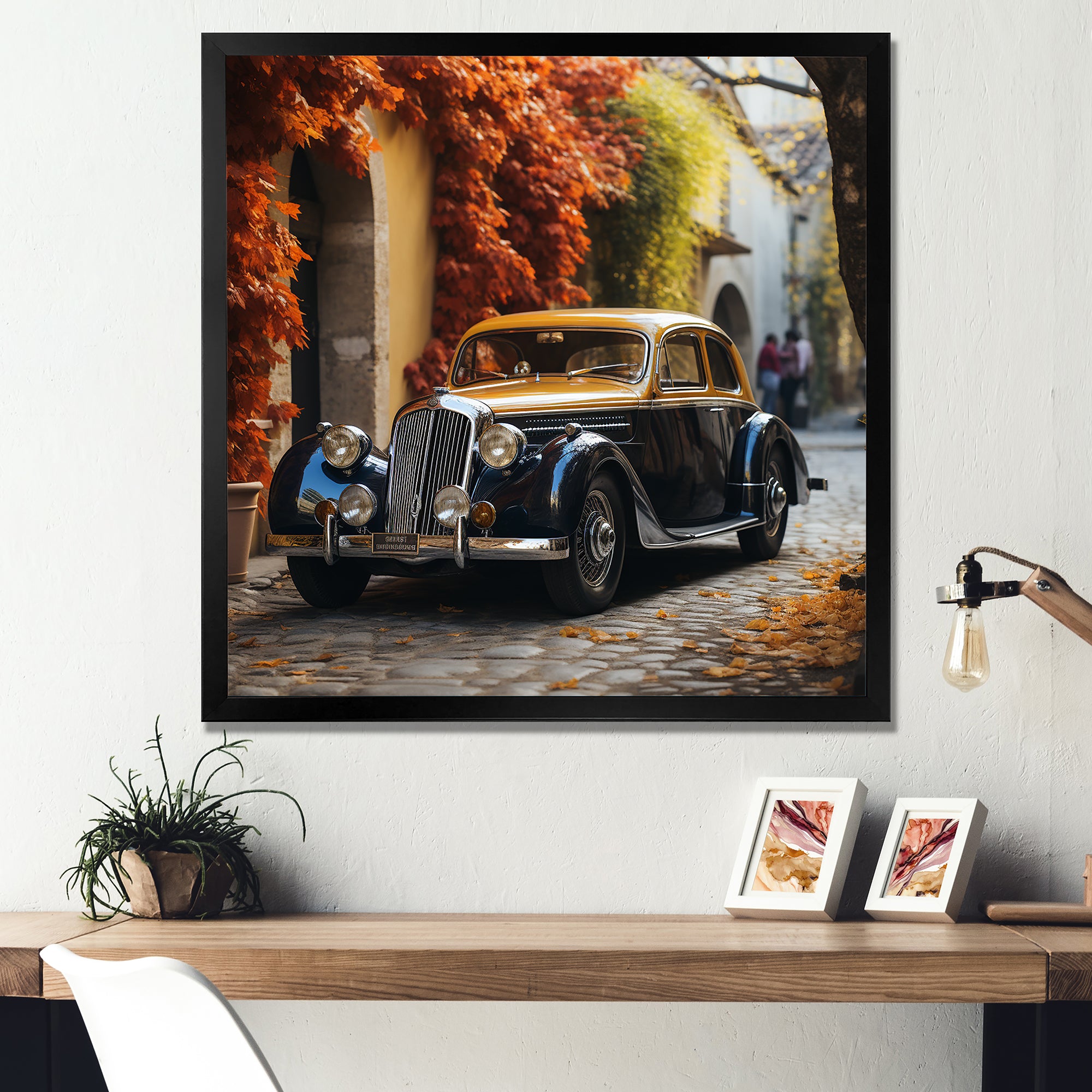 1960s Old Car In England - Car Vintage Canvas Wall Art