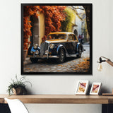 1960s Old Car In England - Car Vintage Canvas Wall Art