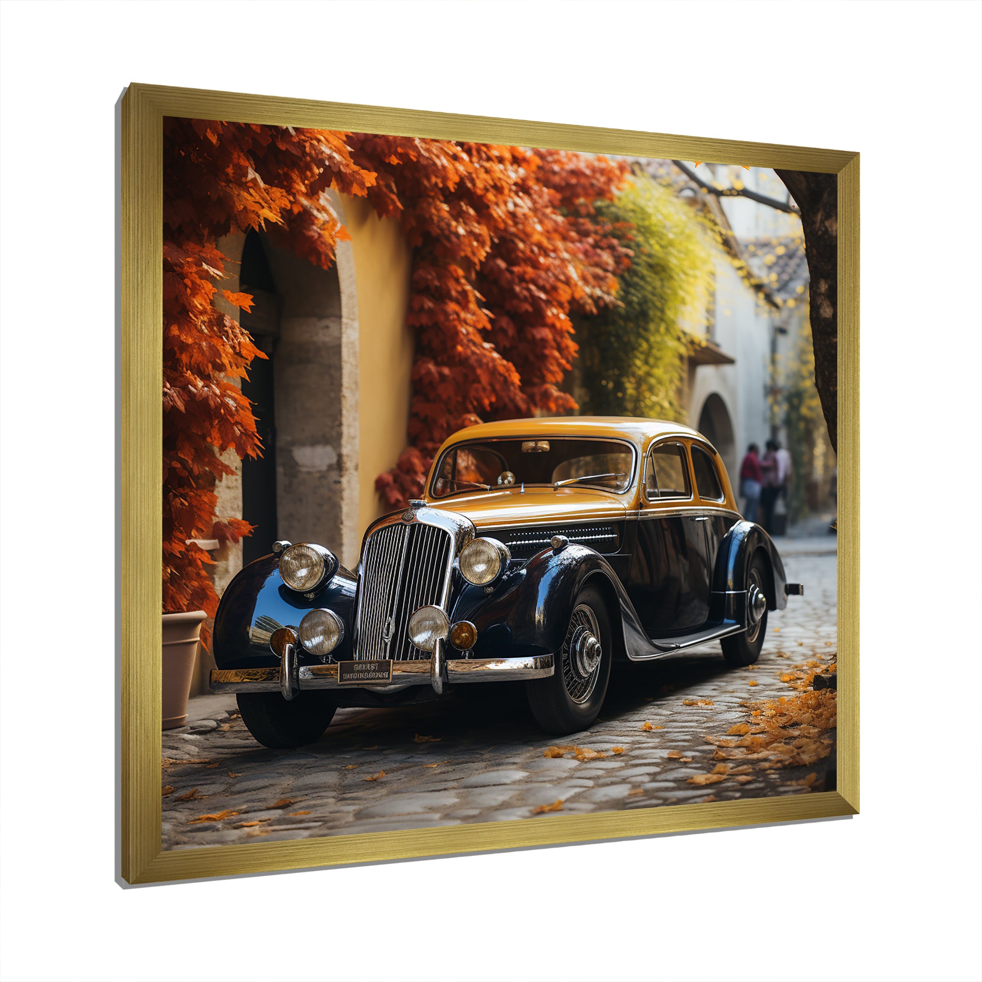 1960s Old Car In England - Car Vintage Canvas Wall Art