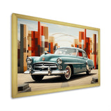 Cubist 1950s Car Vintage Evolution - Car Vintage Canvas Wall Art