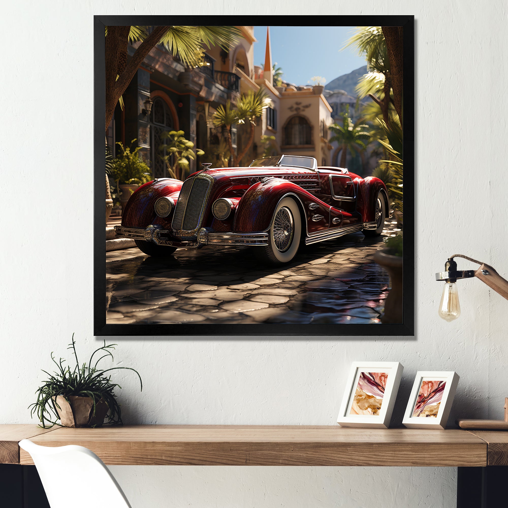 Expressionist Vintage Car Spirit - Car Vintage Canvas Wall Art