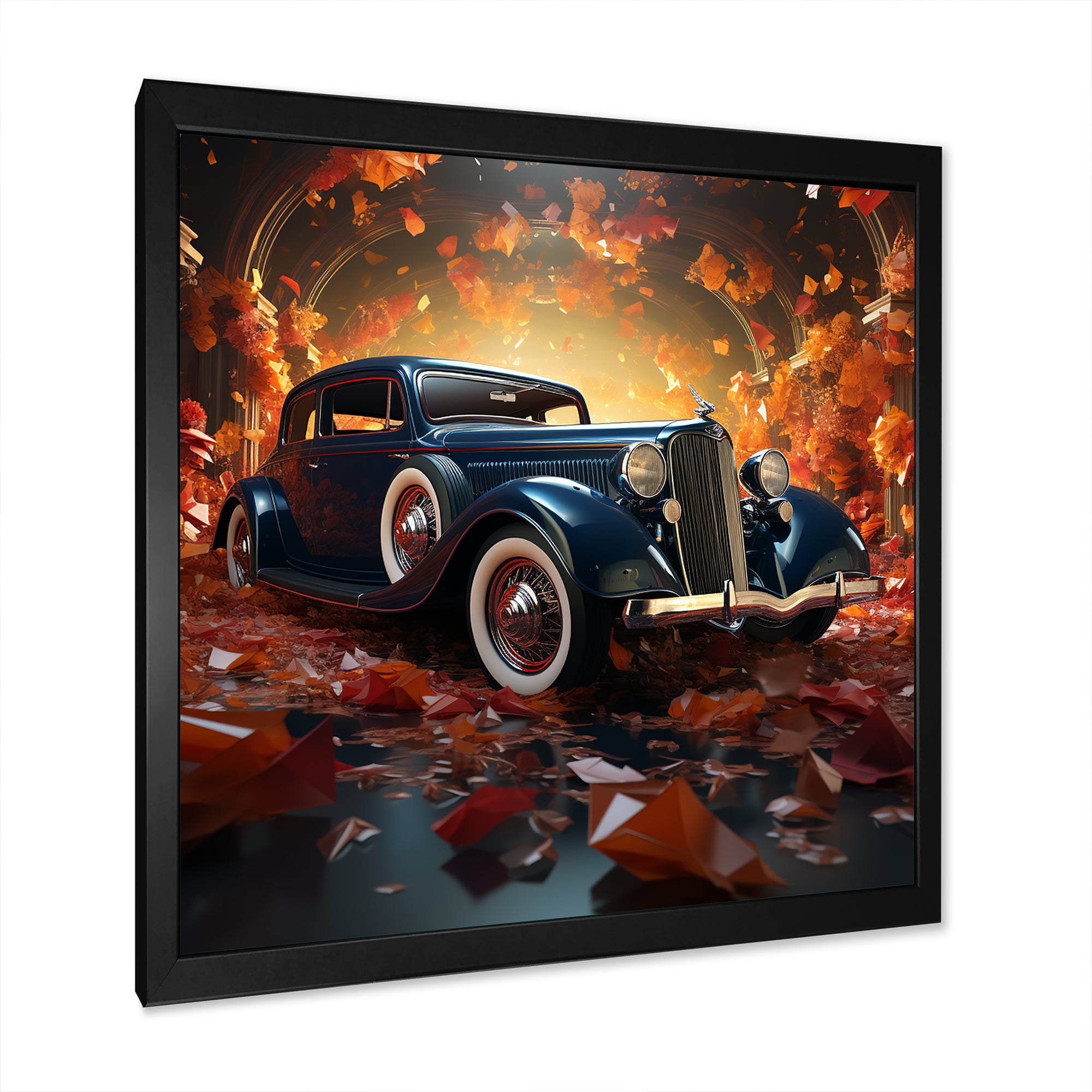 Expressionist Car Vintage Verve - Car Vintage Canvas Wall Art