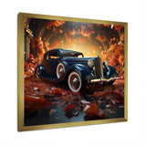 Expressionist Car Vintage Verve - Car Vintage Canvas Wall Art