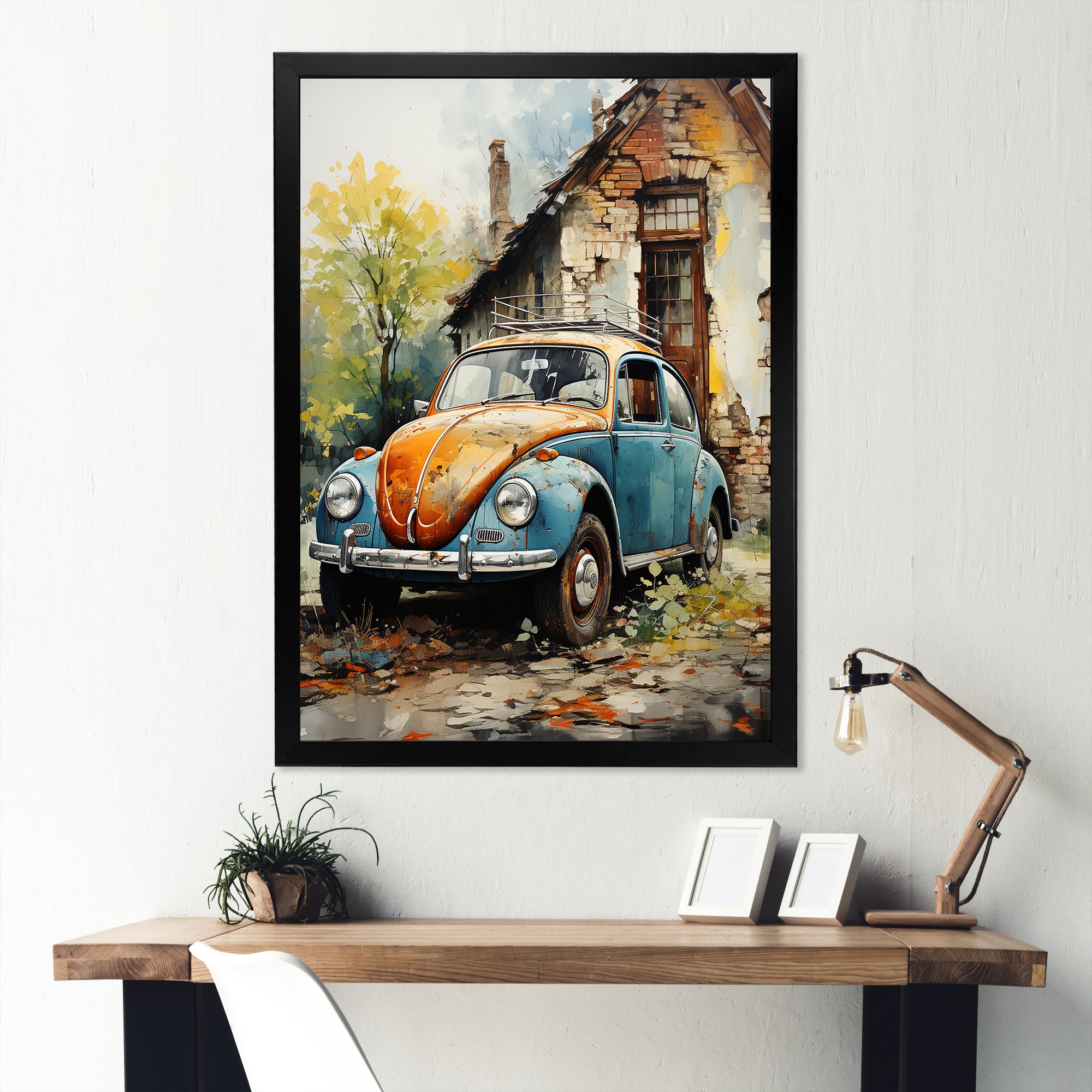 Symbolic German Car Charm - Car Vintage Canvas Wall Art