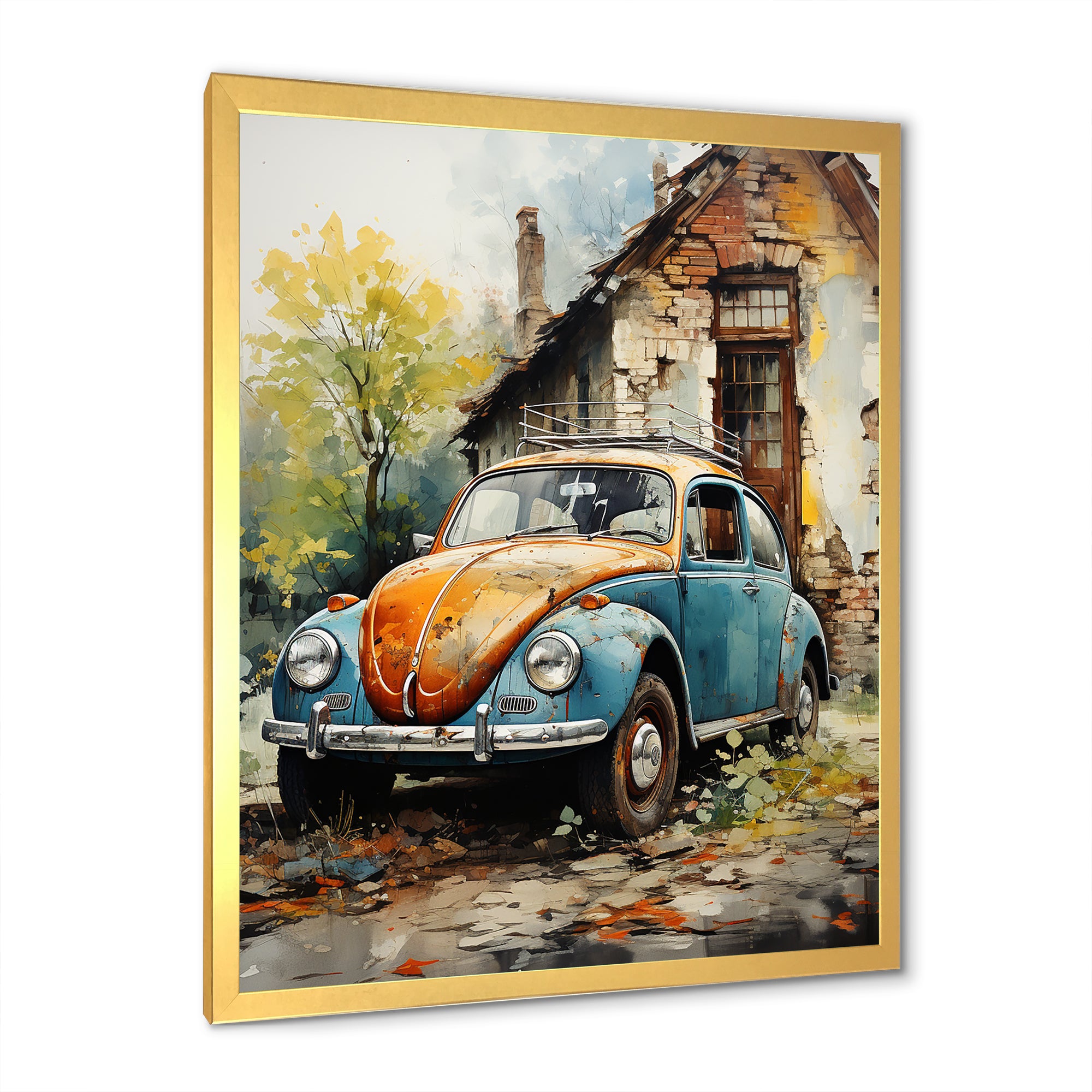 Symbolic German Car Charm - Car Vintage Canvas Wall Art