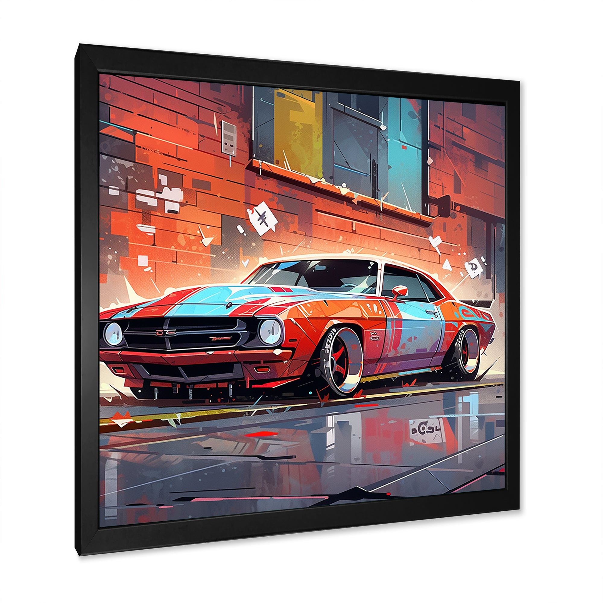 Graffiti Car In Tokyo - Car/Van Canvas Wall Art