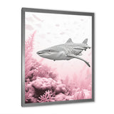 Pink And Grey Shark Dance - Shark Wall Decor