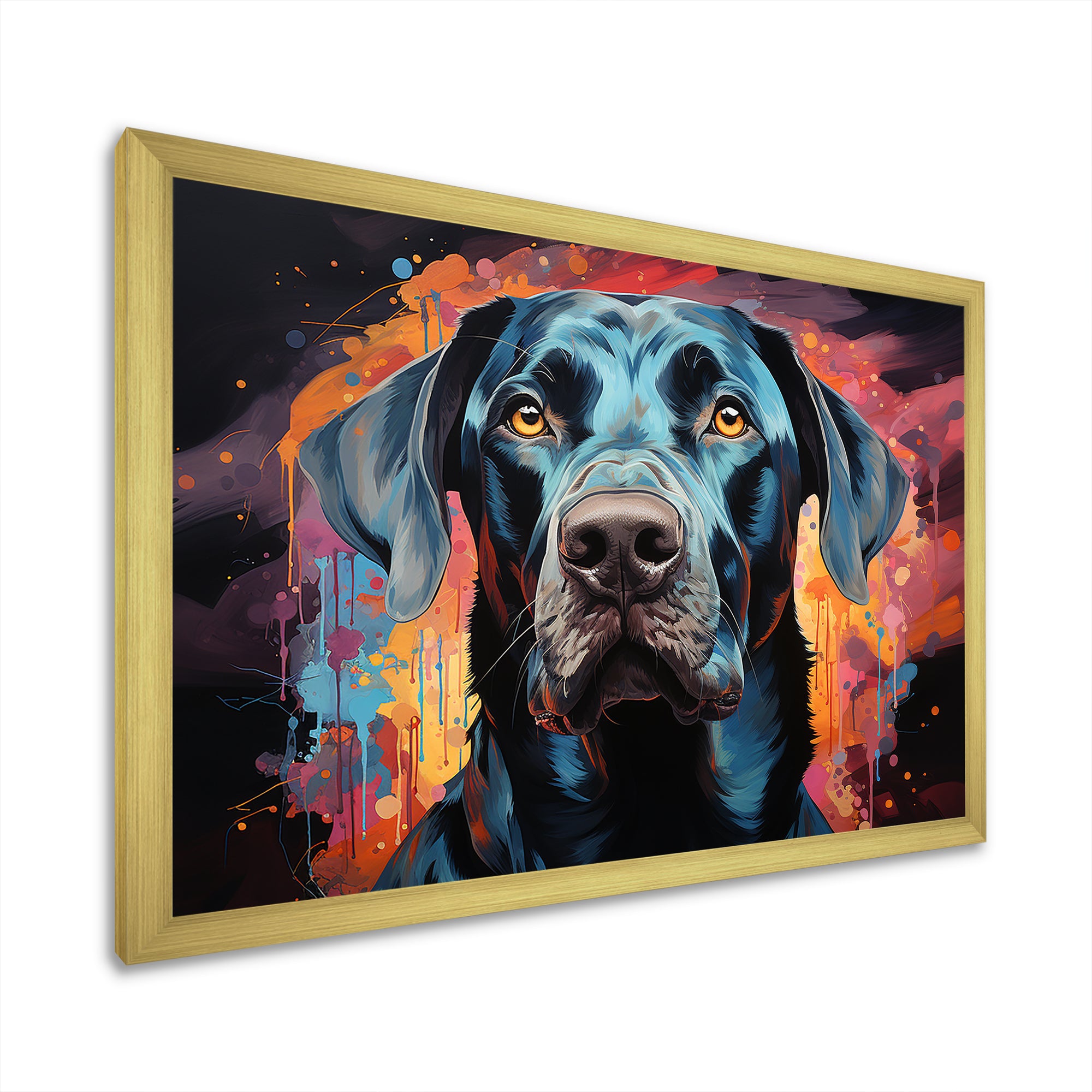 Dog Great Dane Grace - Dog Framed Canvas Art