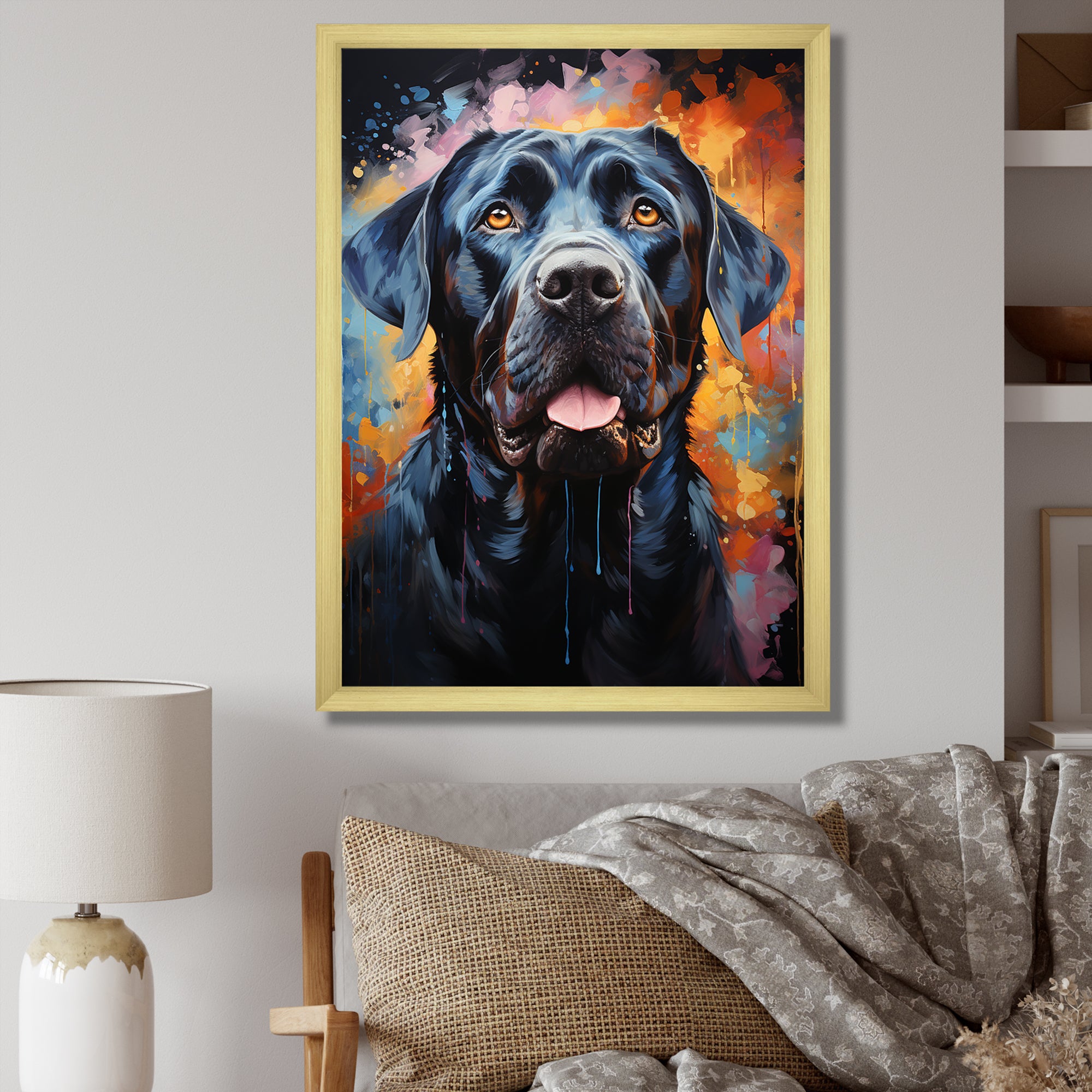 Popart Mastiff Majesty - Blue Dog Wall Art