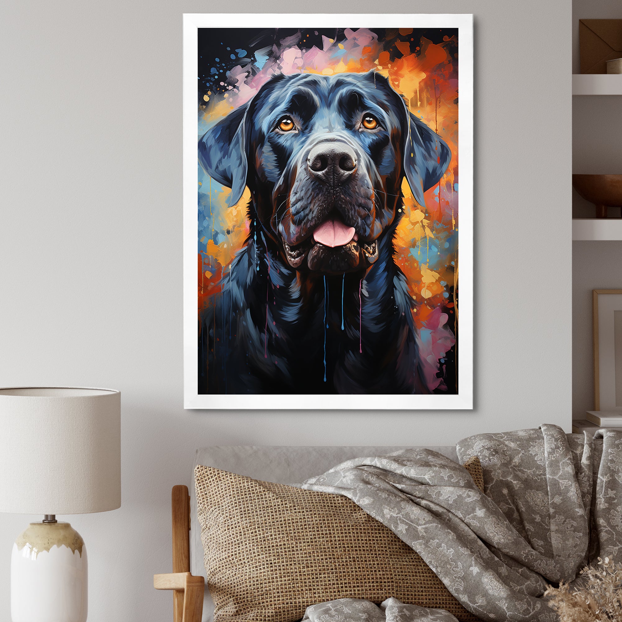 Popart Mastiff Majesty - Blue Dog Wall Art
