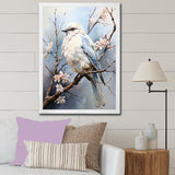 Peaceful Winged Beauty - Bird Floral Living Room Wall Art