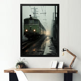 Comforting Moody Train Journey - Train Canvas Wall Art
