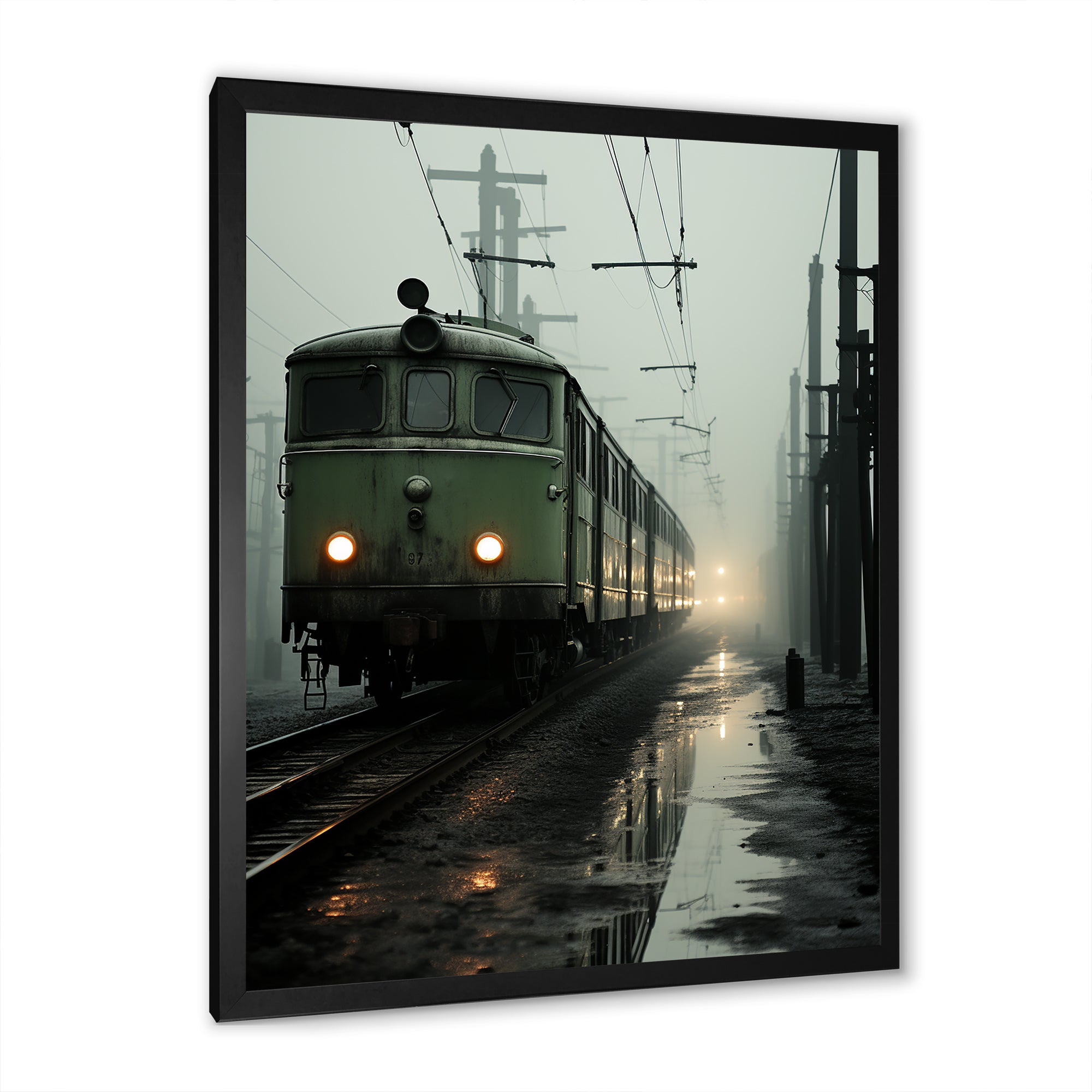 Comforting Moody Train Journey - Train Canvas Wall Art