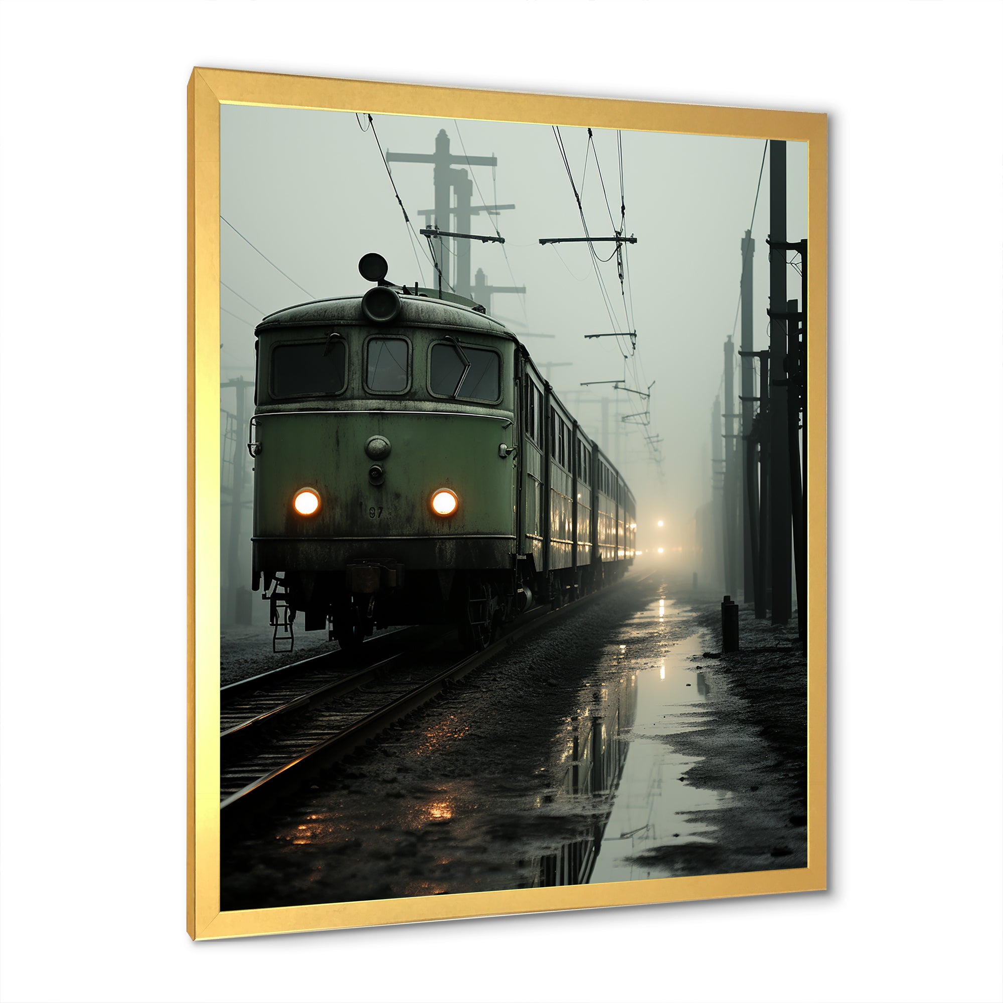 Comforting Moody Train Journey - Train Canvas Wall Art