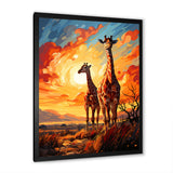 Giraffe African Horizon - Giraffe Wall Art Prints