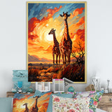 Giraffe African Horizon - Giraffe Wall Art Prints