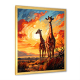 Giraffe African Horizon - Giraffe Wall Art Prints