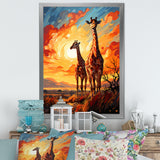 Giraffe African Horizon - Giraffe Wall Art Prints