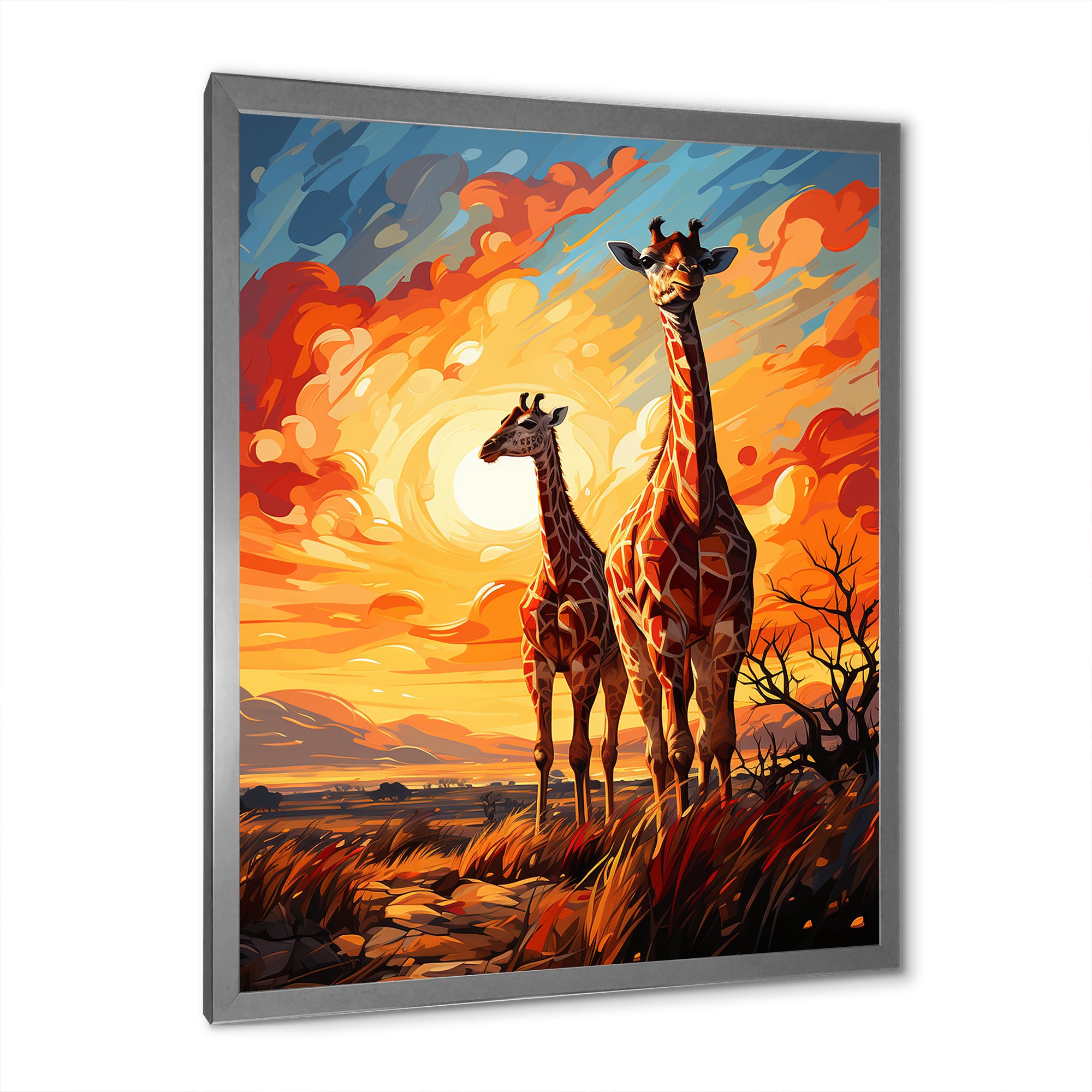Giraffe African Horizon - Giraffe Wall Art Prints