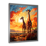 Giraffe African Horizon - Giraffe Wall Art Prints