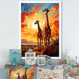 Giraffe African Horizon - Giraffe Wall Art Prints